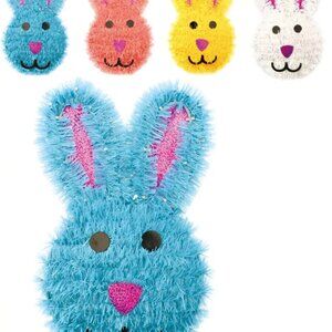 TopGrade INC. Tinsel Bunny Rabbit Head Wall Decor Easter Decoration Holiday Gift